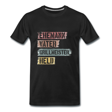 Grillen T-Shirt - EHEMANN PAPA GRILLMEISTER HELD - Geschenkidee