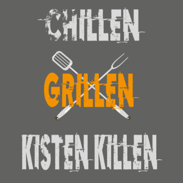 Motiv Grillen chillen Bier Grillabend Männerrunde Prost