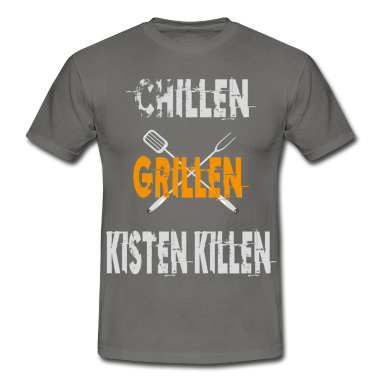Grillen T-Shirt - Grillen chillen Bier Grillabend Männerrunde Prost