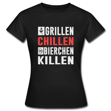 Grillen T-Shirt - Grillen, chillen, Bierchen killen