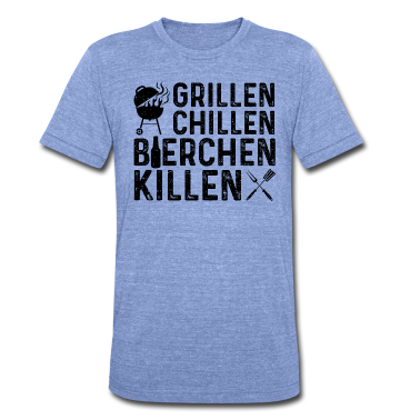 Grillen T-Shirt - Grillen Chillen Bierchen Killen - Grillen Bier
