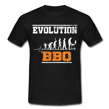 Grillen T-Shirt - Evolution Grillen Herzschlag