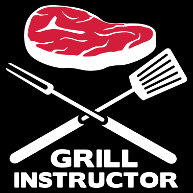Motiv GRILL INSTRUCTOR MIT FLEISCH UND BESTECK