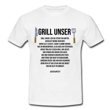 Grillen T-Shirt - GRILLMASTER : VATER GRILL UNSER