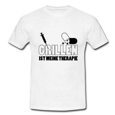 Grillen T-Shirt - Grillen ist meine Therapie Grillspruch Grillmeiste