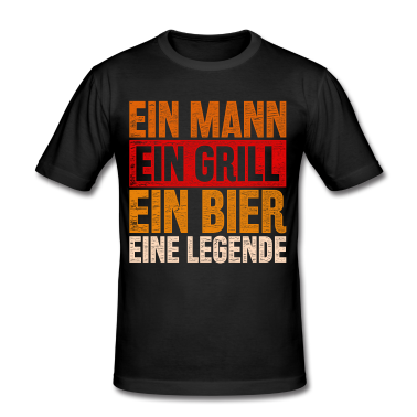 Grillen T-Shirt - Grillen Bier BBQ Grill