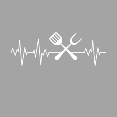 Motiv Herzschlag Grillbesteck Grillfeier Grill Sommer