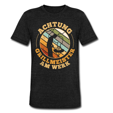 Grillen T-Shirt - ACHTUNG Grillmeister Am Werk Grillen BBQ Geschenk