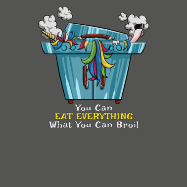 Motiv Einhorn auf dem Grill. Grillbar = Essbar!