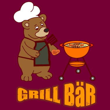 Motiv Grill Meister Bär Geschenk Shirt