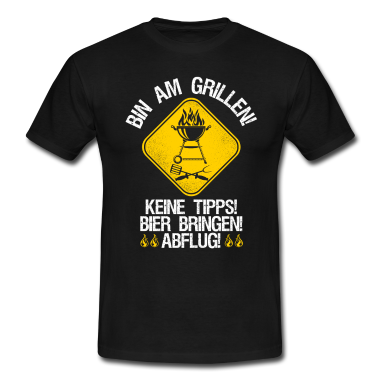 Grillen T-Shirt - Bin am Grillen