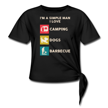 Grillen T-Shirt - Camping Hund Grillen Männer