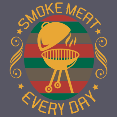 Motiv Smoke meat every day Geschenk BBQ Grillen Chef