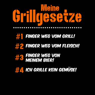 Motiv Meine Grillgesetze Grillen BBQ Grillmeister