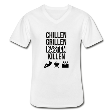 Grillen T-Shirt - Chillen, Grillen, Kasten Killen