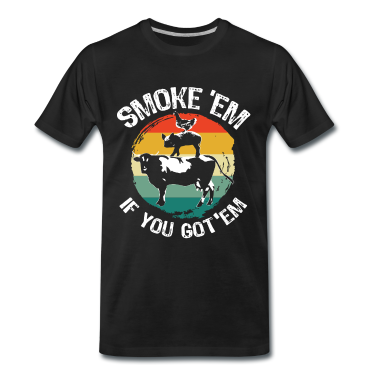 Grillen T-Shirt - Vintage Grill BBQ Grillen Grillmeister Smoke Em