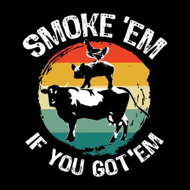 Motiv Vintage Grill BBQ Grillen Grillmeister Smoke Em