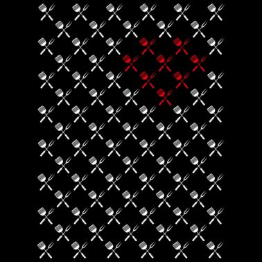 Motiv Grill Besteck Herz