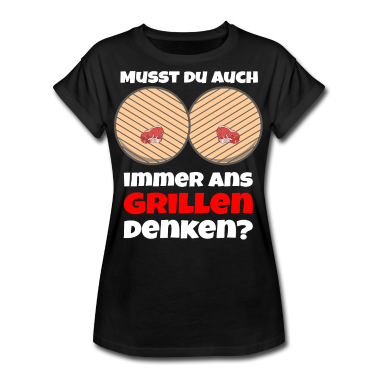 Grillen T-Shirt - Ans Grillen denken - versauter Griller BBQ Spruch