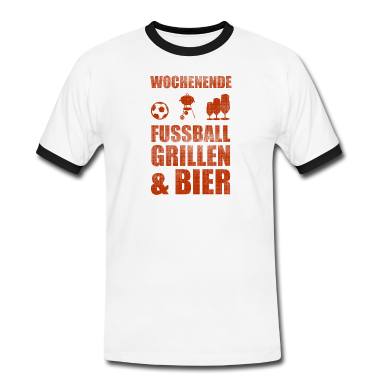 Grillen T-Shirt - wochenende fussball grillen bier