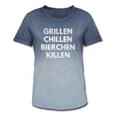 Grillen T-Shirt - Grillen Chillen Bierchen Killen Geschenk
