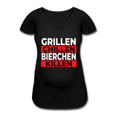 Grillen T-Shirt - grillen chillen bierchen killen