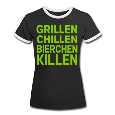 Grillen T-Shirt - Grillen Chillen Spruch