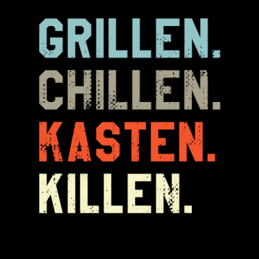 Motiv Grillen Chillen Kasten Killen Grillfan Geschenk