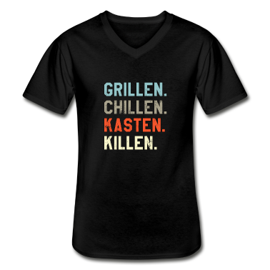 Grillen T-Shirt - Grillen Chillen Kasten Killen Grillfan Geschenk