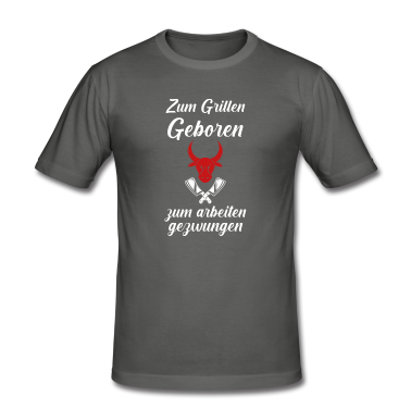 Grillen T-Shirt - Zum Grillen geboren Grillmeister Grillen Geschenk