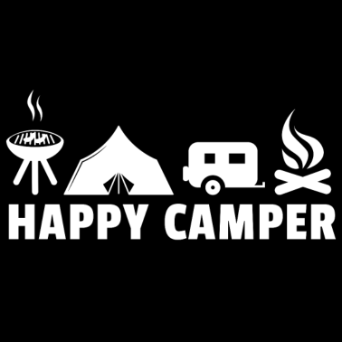 Motiv Happy Camper Zelten Grillen Lagerfeuer Camping