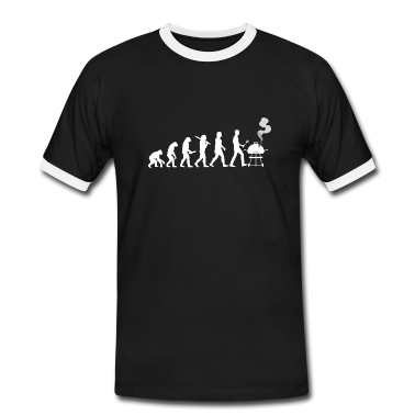 Grillen T-Shirt - Evolution Grillen Barbecue BBQ Kugelgrill Geschenk