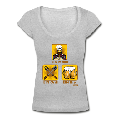 Grillen T-Shirt - Ein Mann Ein Bier Ein Grill HARIZ Grillen Bier Ges