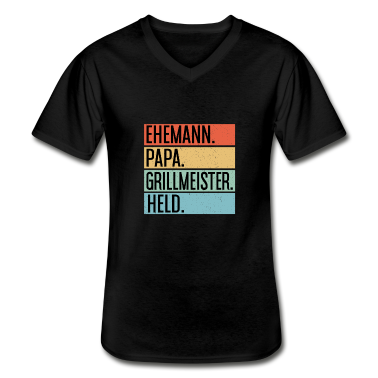 Grillen T-Shirt - Ehemann Papa Grillmeister Held Grillen Vatertag