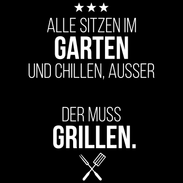Motiv Alle sitzen im Garten außer XY - personalisieren