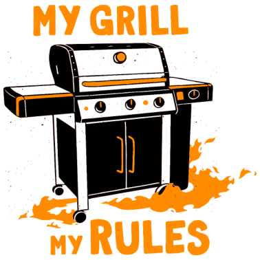Motiv My Grill my Rules. Geschenk für Männer