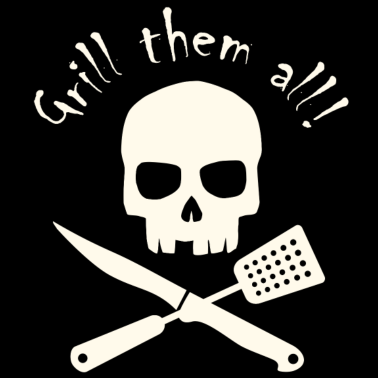 Motiv Grillschürze - Totenkopf - Grill them all