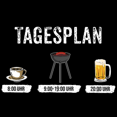Motiv Plan für heute - Tagesplan Grillen und Bier