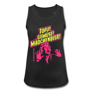 Grillen Tank Top - Grill T Shirt Design Tofu, Gemüse, Mädchenbier