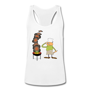Grillen Tank Top - Griller mit lustiger GRILLE auf dem Grill