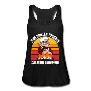 Grillen Tank Top - Geschenkidee grillen Zum grillen geboren Grill