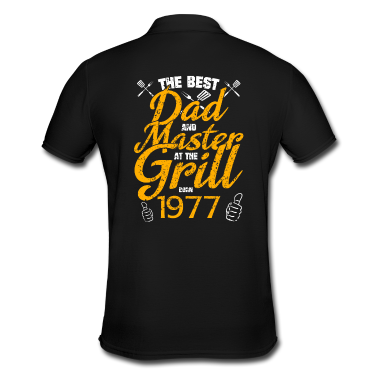 Grillen Poloshirt - 1977 Geborener Bester Papa Und Meister Am Grill