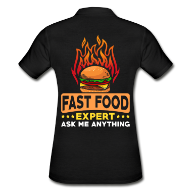 Grillen Poloshirt - Fast Food Spruch lustig