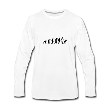 Grillen Langarmshirt - Evolution grillen am Grill für einen Grillmeister