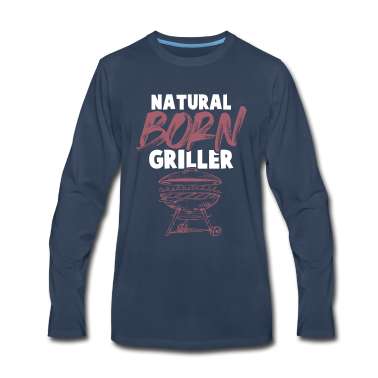 Grillen Langarmshirt - born griller grill