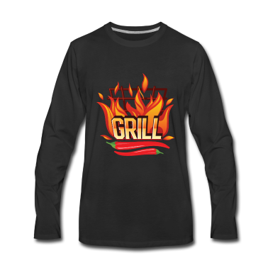 Grillen Langarmshirt - Grillmeister Grillen Grill
