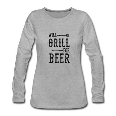Grillen Langarmshirt - Grill bier grillen