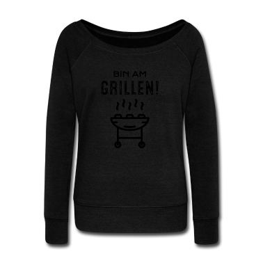 Grillen Langarmshirt - Bin am Grillen!