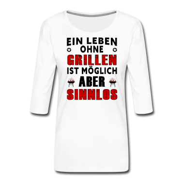 Grillen Langarmshirt - Ein Leben ohne Grillen - Griller Sommer Grillen