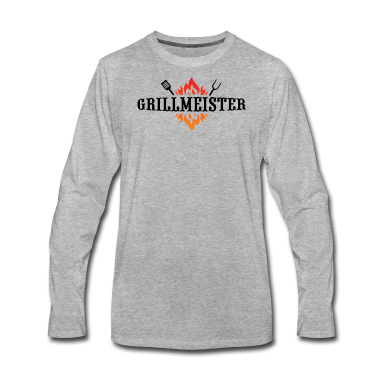 Grillen Langarmshirt - Grillmeister, Grillen BBQ - Grillen - Grill - Gril